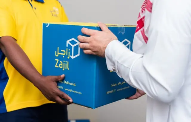 Zajil Logistics truck, representing a leading transportation company utilizing ERP for logistics management