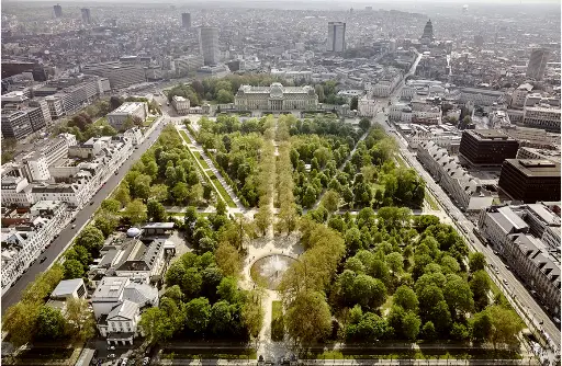 Urban landscape illustrating intuitive content management for public communication