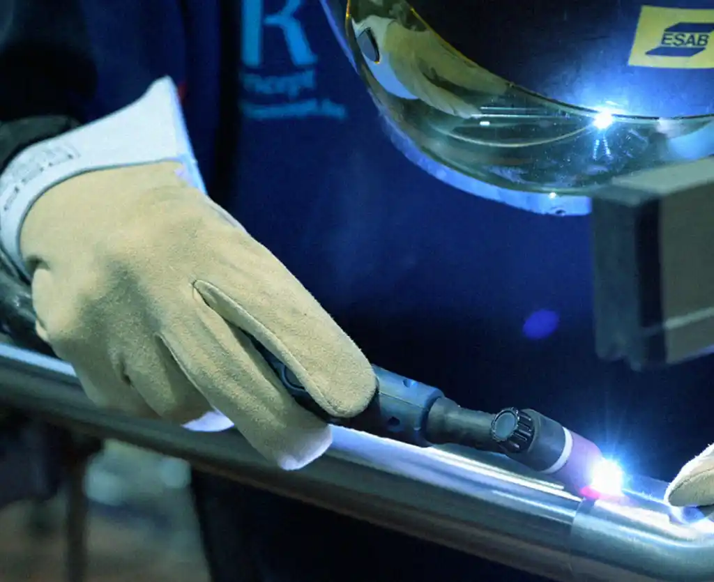 Precision welding illustrating optimized production and planning workflow