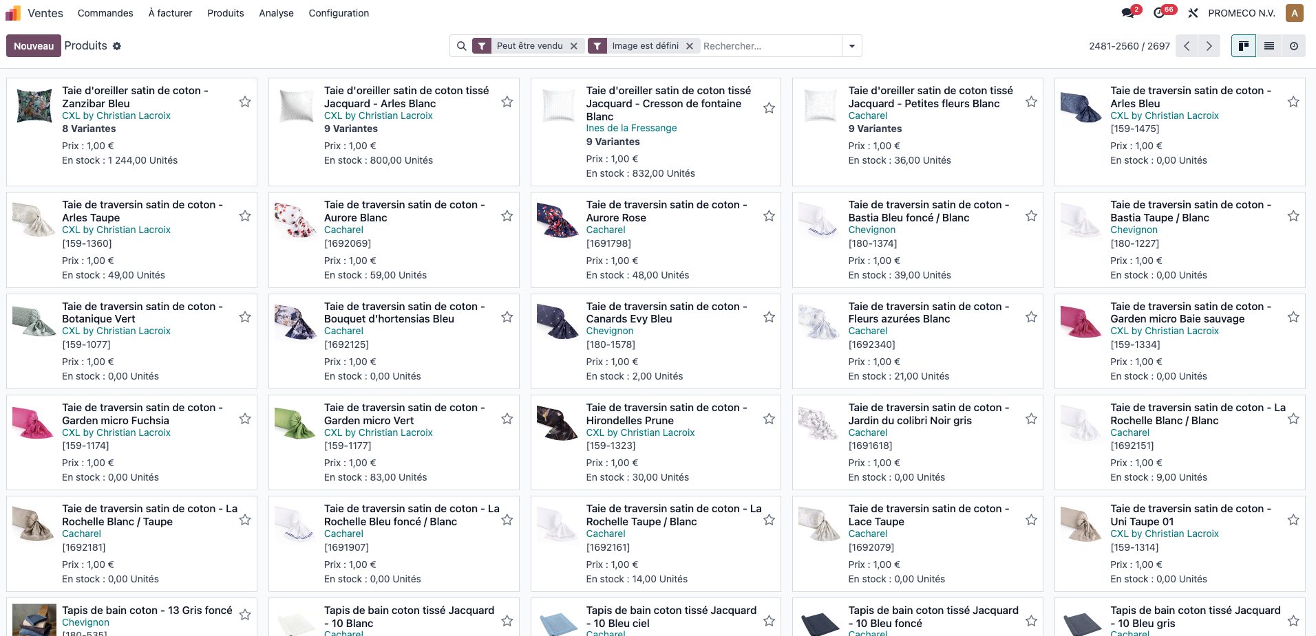 Advanced retail reporting and dashboards in Odoo providing real-time sales insights for New André
